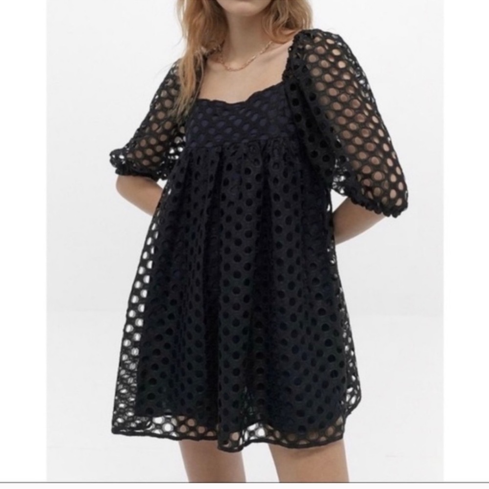 Kimchi Blue for Urban Outfitters Moe Dot Lace Babydoll Dress